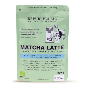 Matcha Latte pudra functionala ecologica, 200g, Republica Bio