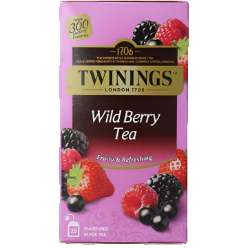 Twinings Wild Berry ceai negru cu fructe de padure 25 pliculete Twinings Wild Berry ceai negru cu fructe de padure 25 pliculete
