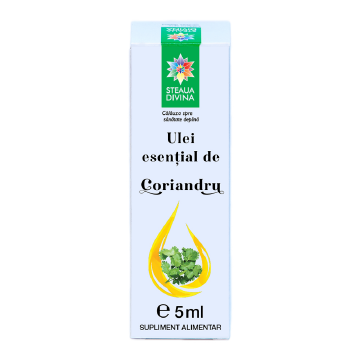 Ulei esential de Coriandru, 5 ml, Steaua Divina Ulei esential de Coriandru, 5 ml, Steaua Divina