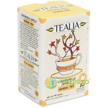 Ceai Chamomile Apple 20 plicuri piramida Secom,