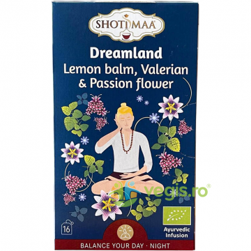Ceai cu Roinita, Valeriana si Passiflora Balance Your Day-Dreamland Ecologic/Bio 16dz