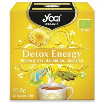 Ceai Detox Energy cu Lemongrass si Papadie Ecologic/Bio 12dz