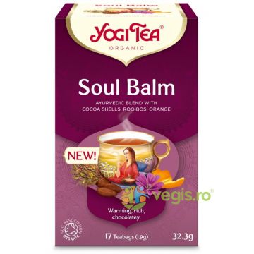 Ceai Soul Balm cu Coji de Cacao, Rooibos si Portocala Ecologic/Bio 17dz