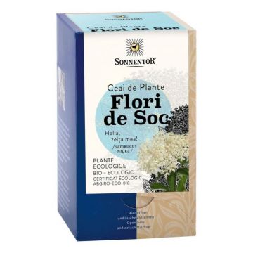 Ceai Bio Flori de Soc (Sambucus), 18 plicuri, Sonnentor