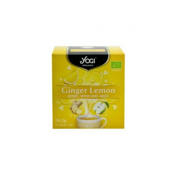 Ceai cu ghimbir, lamaie si mar, 12 plicuri, Yogi Tea