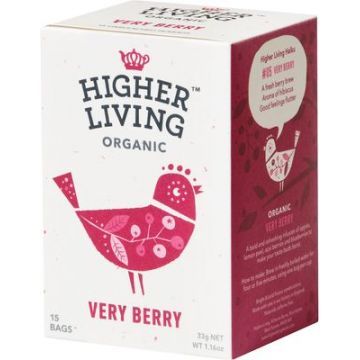 Ceai de fructe Very Berry Bio, 15 plicuri, Higher Living