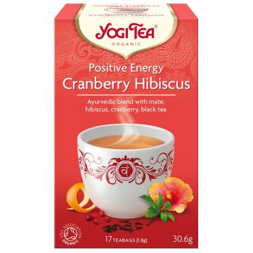 Ceai Energie Pozitiva cu merisor si hibiscus, 17 plicuri, Yogi Tea