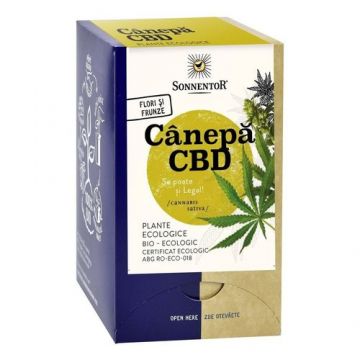 Ceai Plic Plante Canepa Cbd 18 Plic ECO| Sonnentor