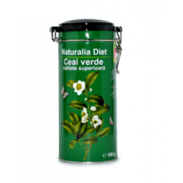 Ceai verde superior cutie metalica, 100g, Naturalia Diet