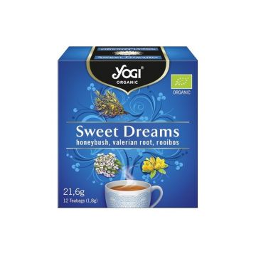 Ceai vise placute cu honeybush, radacina de valeriana si rooibos, 12 plicuri, Yogi Tea