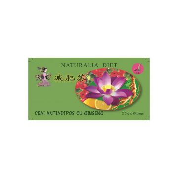 Ceai antiadipos cu Ginseng NATURALIA DIET, 30 doze x 2,5 g