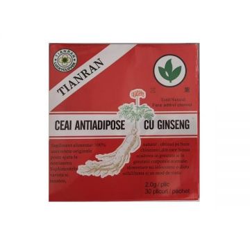 Ceai Antiadipos cu Ginseng Rosu, 30 plicuri, Sanye Intercom