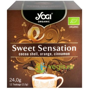 Ceai cu Cacao, Portocala si Scortisoara Sweet Sensation Ecologic/Bio 12dz