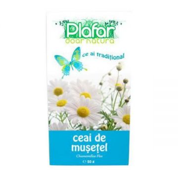 Ceai de flori de musetel, 50g, Plafar