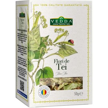 Ceai de flori de tei, 50g, Vedda