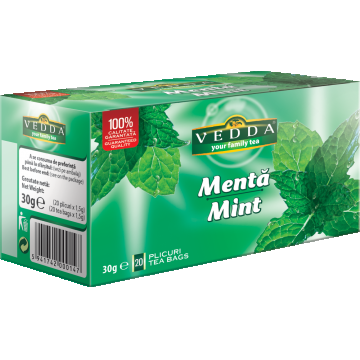 Ceai de menta, 20 plicuri, Vedda