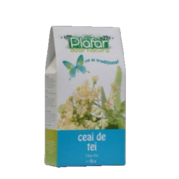 Ceai din flori de tei argintiu, 50g, Plafar