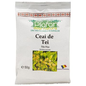 Ceai din flori de tei argintiu, 50g, Plafar