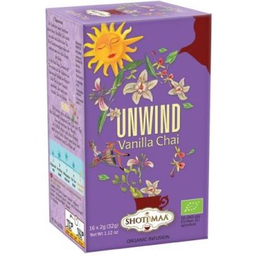 Ceai Sundial Unwind Vanilla Chai bio, 16 plicuri, Shoti Maa