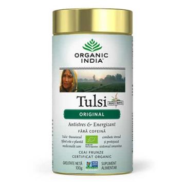 Ceai Tulsi (Busuioc Sfant) Original, cutie 100g, Organic India