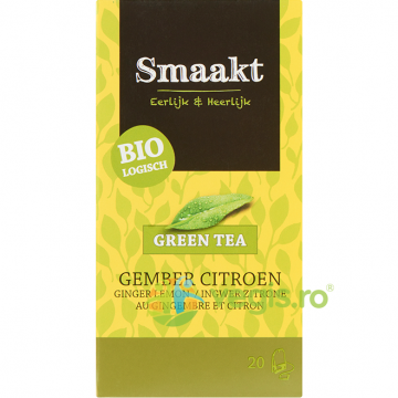 Ceai Verde cu Ghimbir si Lamaie Ecologic/Bio 20 plicuri
