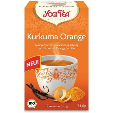 Ceai Curcuma Portocale si Vanilie Eco Yogi Tea, 17pl, Pronat