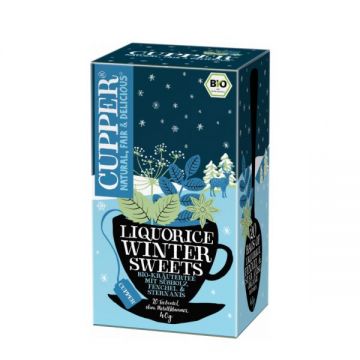 Ceai Eco infuzie lemn dulce si menta Winter Sweets, 40g, Cupper