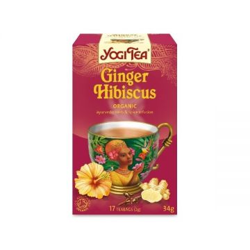 Ceai ghimbir hibiscus 17dz - YOGI TEA