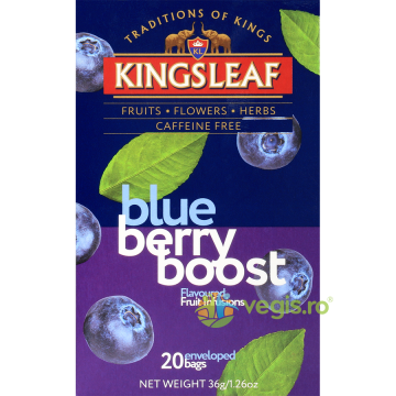 Ceai Infuzie de Fructe Blueberry Boost 20dz Kingsleaf