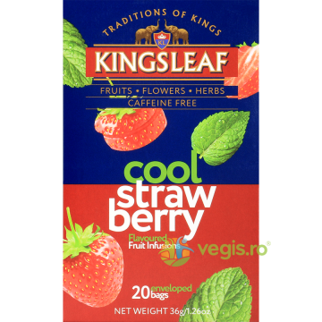 Ceai Infuzie de Fructe Cool Strawberry 20dz Kingsleaf