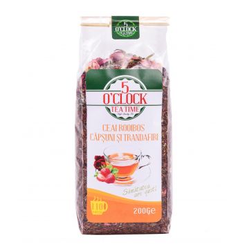 Ceai Rooibos Capsuni si Trandafiri (200 g)