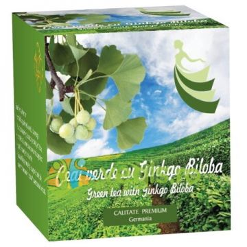 Ceai Verde cu Ginkgo Biloba 20dz