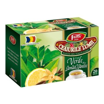 Ceai verde lamaie vanilie 20dz - FARES