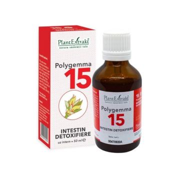 POLYGEMMA nr. 15 Intestin detoxifiere, 50 ml