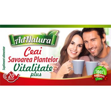 Ceai vitalitate plus Savoarea Plantelor 20dz - ADNATURA