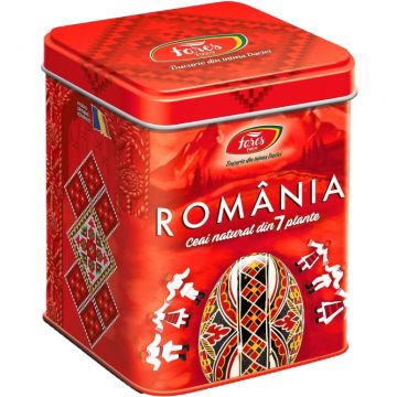 Ceai 7plante Suvenir Romania rosu 75g - FARES