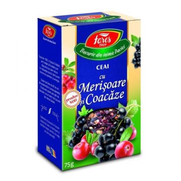 Ceai cu merisoare coacaze 75g - FARES