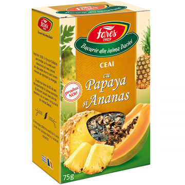 Ceai cu papaya ananas 75g - FARES