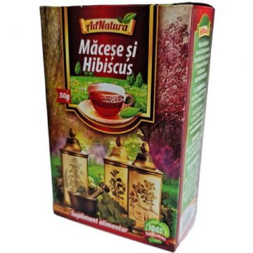 Ceai macese hibiscus 50g - ADNATURA