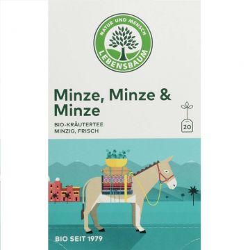 Ceai menta 3sort eco 20dz - LEBENSBAUM Ceai menta 3sort eco 20dz - LEBENSBAUM