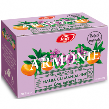 Ceai natural Armonie nalba mandarine 20dz - FARES