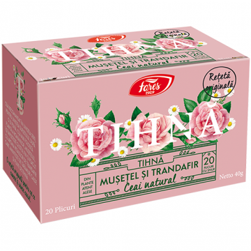 Ceai natural Tihna musetel trandafir 20dz - FARES