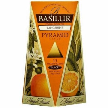 Ceai negru ceylon Magic Fruits mandarine piramide 15dz - BASILUR