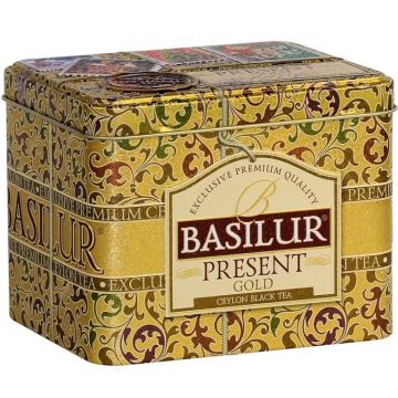 Ceai negru ceylon Present Gold cutie 100g - BASILUR