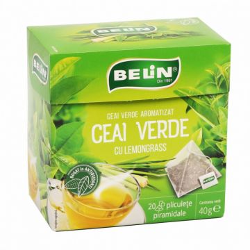 BELIN Piramide Ceai Verde Aromatizat Lemongrass 20x2g