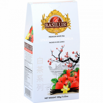 Ceai alb premium White Tea Collection capsuni vanilie refill 100g - BASILUR Ceai alb premium White Tea Collection capsuni vanilie refill 100g - BASILUR