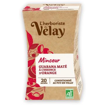 Ceai BIO cu ulei esential pentru slabire (guarana, portocale, mate) Velay 20 plicuri Ceai BIO cu ulei esential pentru slabire (guarana, portocale, mate) Velay 20 plicuri