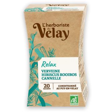 Ceai BIO cu ulei esential relaxare (verbena, hibiscus, rooibos, scortisoara) Velay Ceai BIO cu ulei esential relaxare (verbena, hibiscus, rooibos, scortisoara) Velay