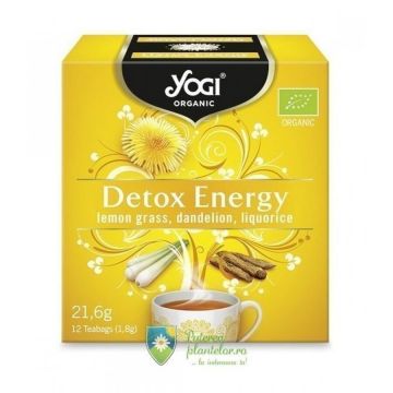 Ceai Bio Detoxifiant cu lemongrass, lemn dulce 21.6 gr (12 plicuri)