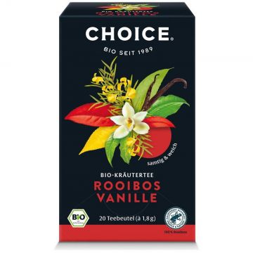 Ceai bio Rooibos si Vanilie, 20 pliculete a 1.8g / 36.0g Choice®